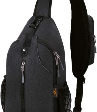 WATERFLY Crossbody Sling Backpack Sling Bag Travel Hiking Chest Bag Daypack